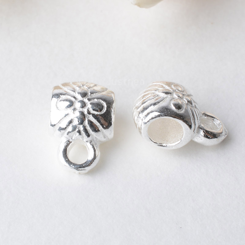 Sterling Silver Ring - Katı 925 gümüş Tüp ara boncuk