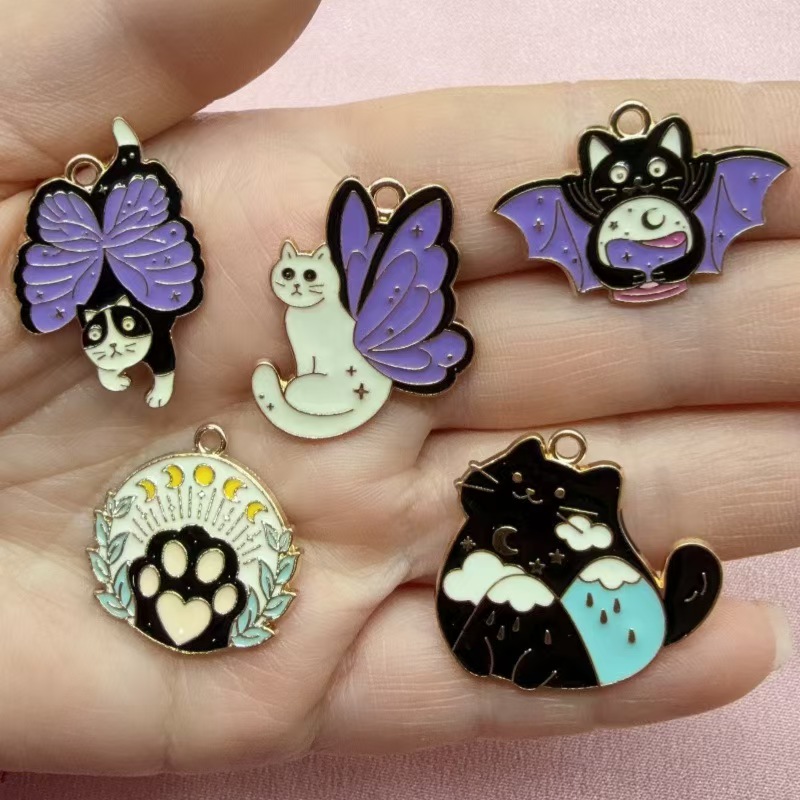 Butterfly Pendant Necklace - 10 adet Kelebek Kedi Aşk Kore
