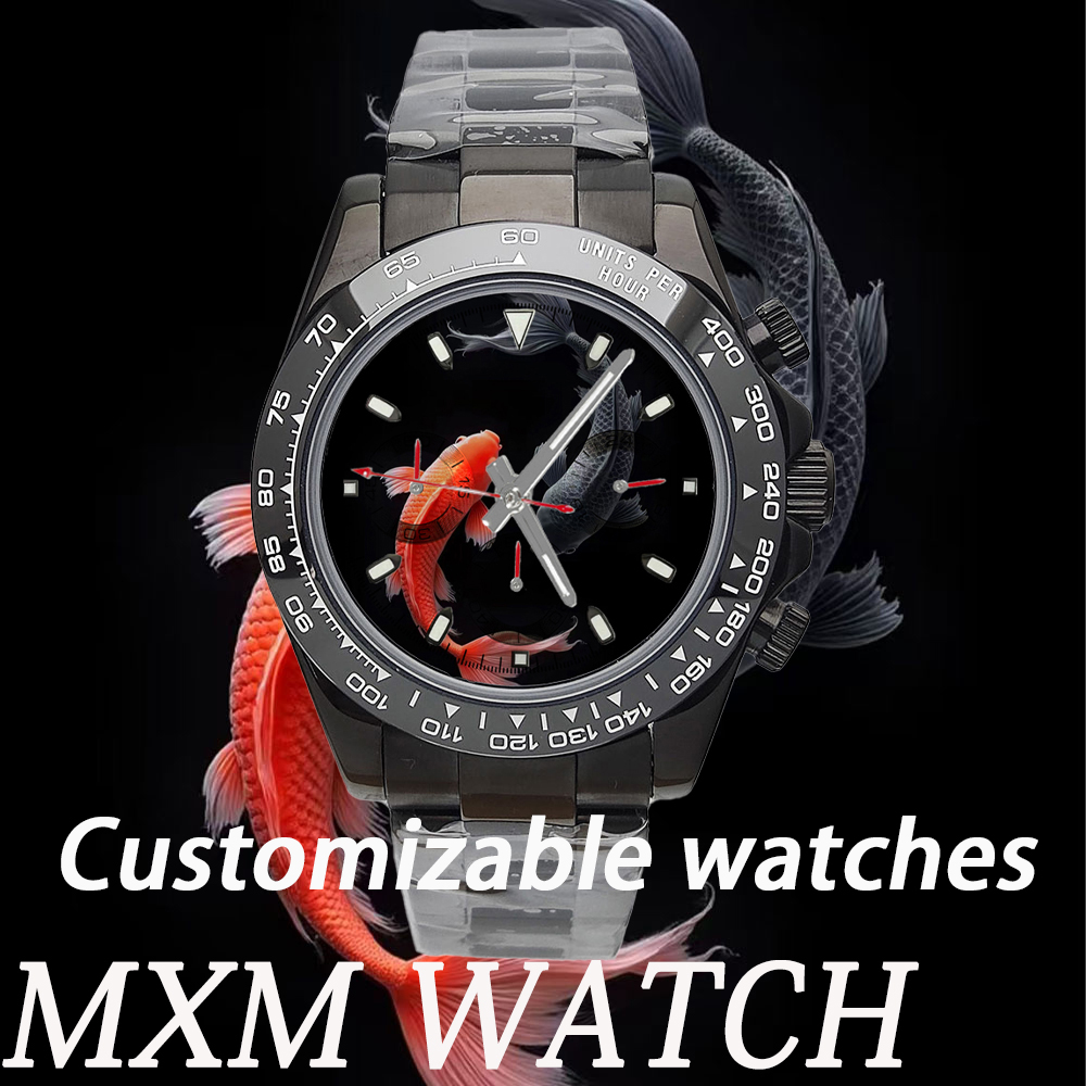 Leather Bracelet - Özelleştirilmiş Yaratıcı VK63 Saat 39.3mm Erkek