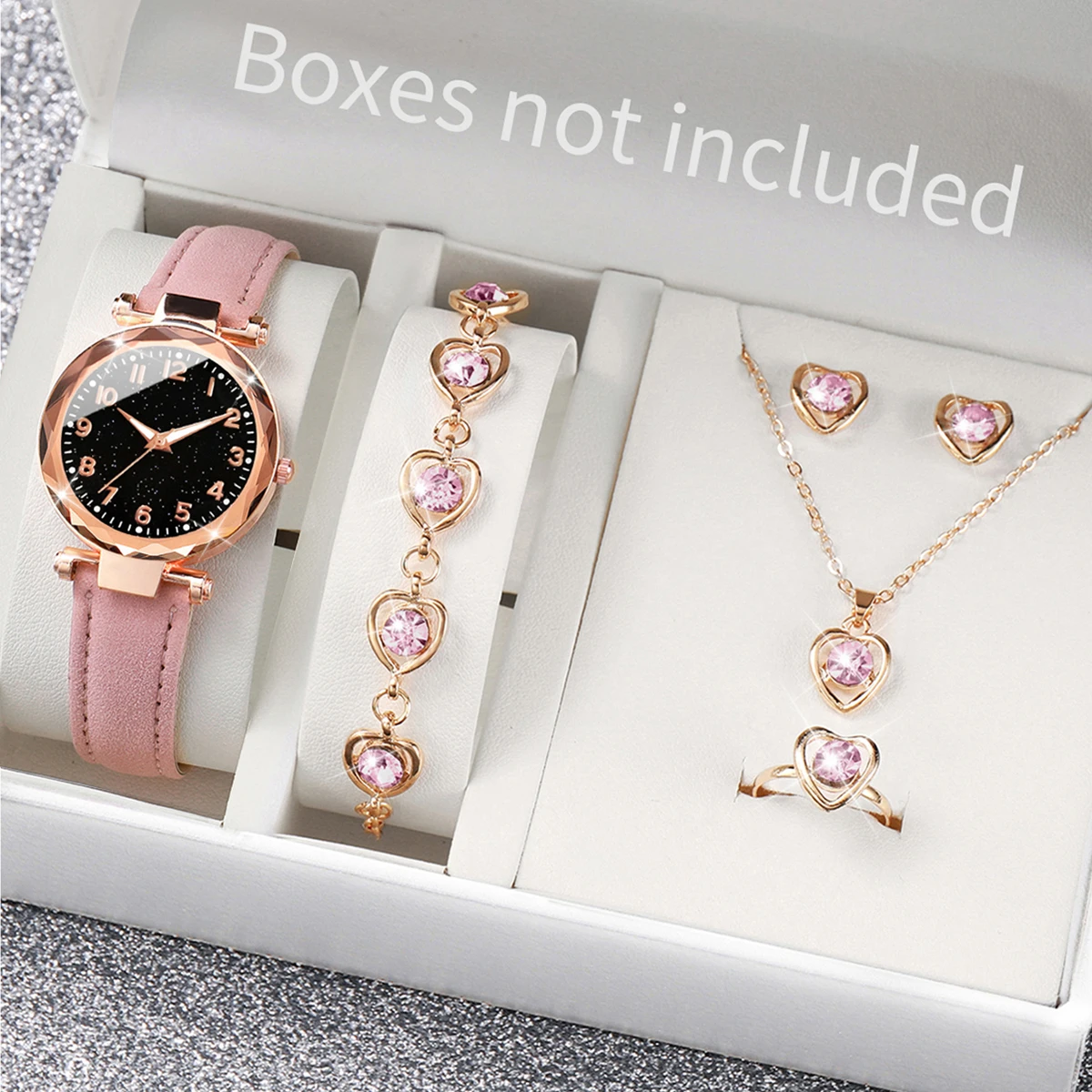 Mystery Jewelry Jar Watches - 5/6 adet moda kadın saatler rahat