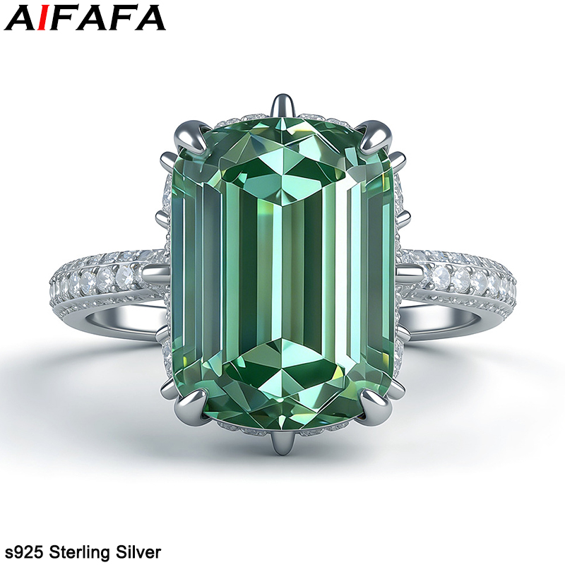 Sterling Silver Ring - Zümrüt Paraiba Yeşili s925 Ayar Gümüş
