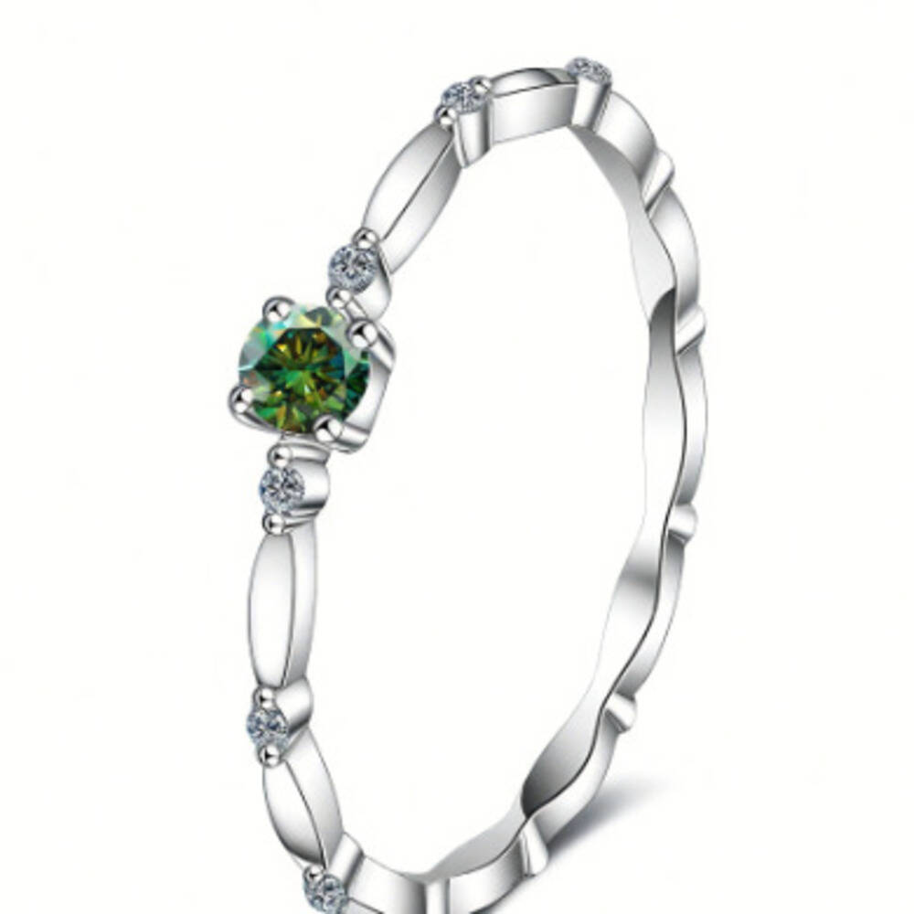 Minimalist Ring Stackable - 925 Ayar Gümüş Bambu Şeklinde İstiflenebilir