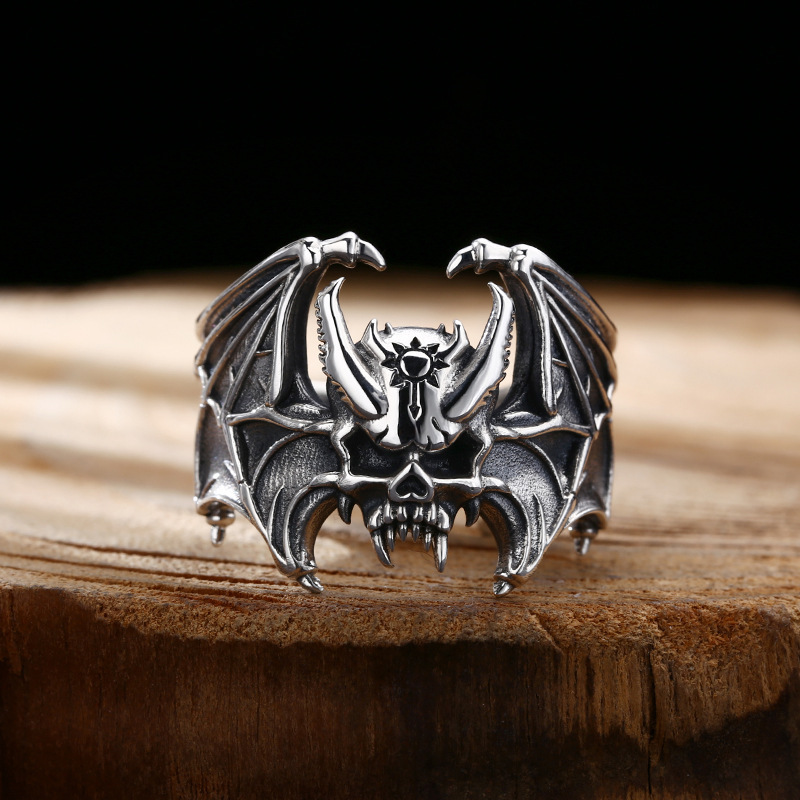 Sterling Silver Ring - Toptan 925 ayar gümüş yüzük, kafatası