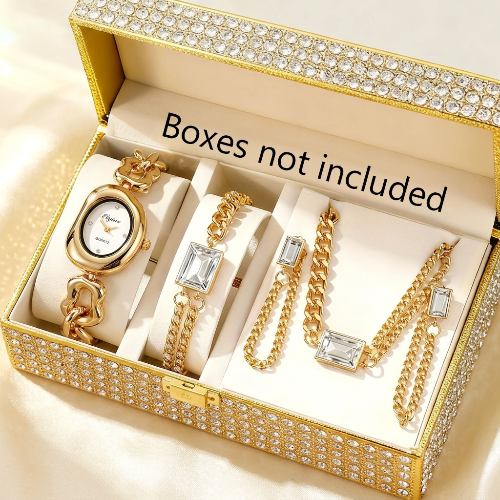 Mystery Jewelry Jar Watches - 5 Parça Moda Düzensiz Kadın Kuvars
