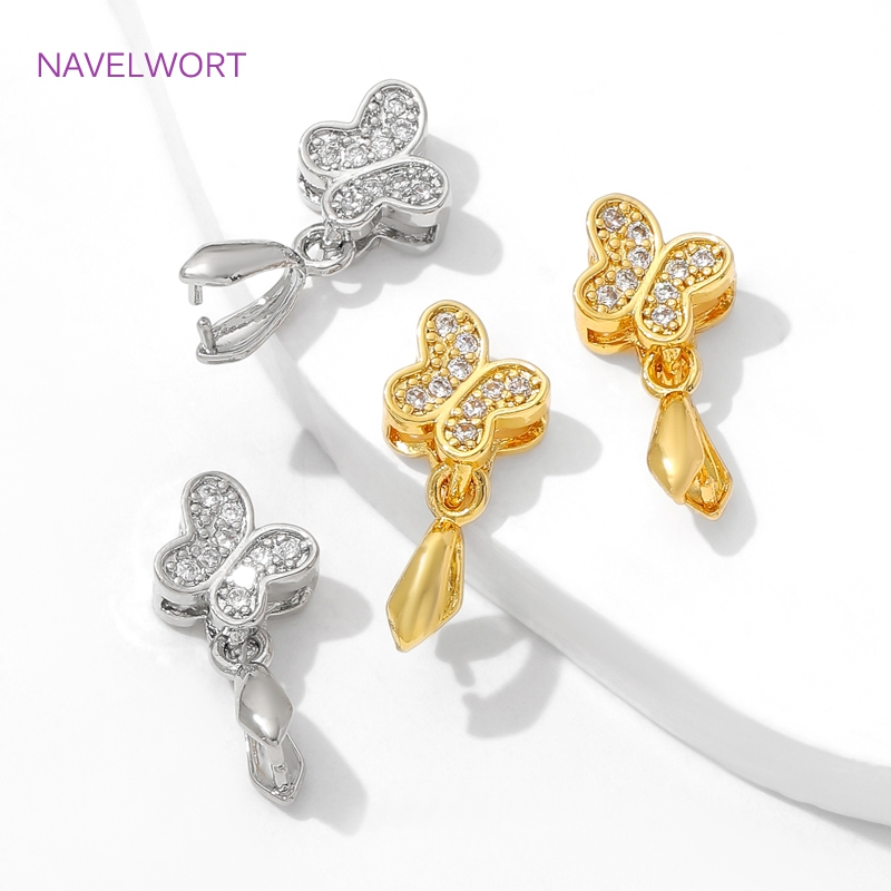 Butterfly Pendant Necklace - Pirinç Tutam Kefaletler 18 K Altın