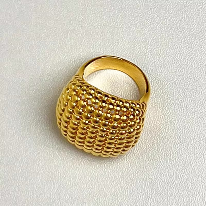 Lüks Boncuklu Dokulu Açık Manş - Minimalist Ring Stackable incelemesi ve fiyatı