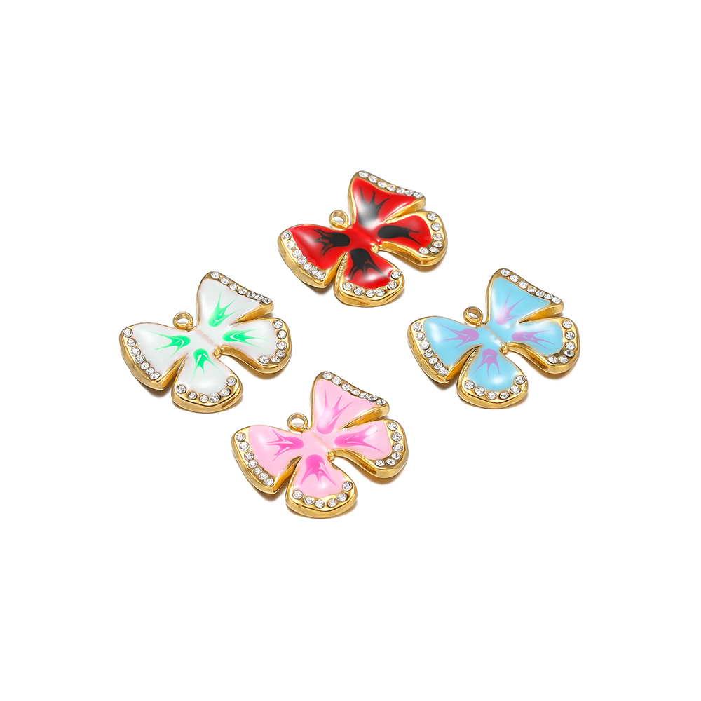 5 adet Emaye Kelebek Charms Pa - Butterfly Pendant Necklace incelemesi ve fiyatı