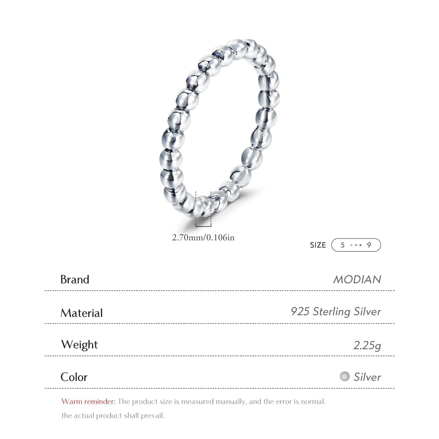 Modian Minimalist basit gerçek - Minimalist Ring Stackable incelemesi ve fiyatı