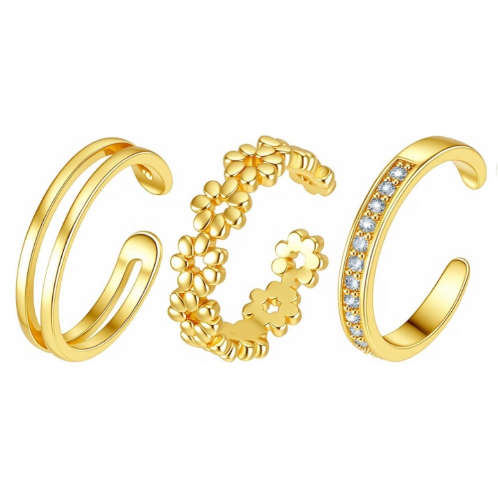 3 adet altın açık ayarlanabili - Minimalist Ring Stackable incelemesi ve fiyatı