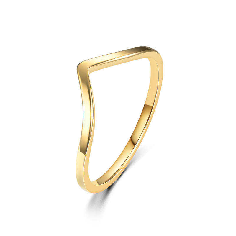 Minimalist Düzensiz Chevron V  - Minimalist Ring Stackable incelemesi ve fiyatı