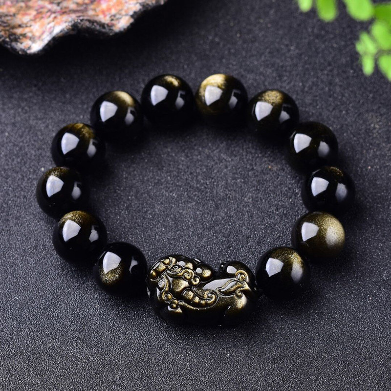 Doğal Altın Obsidyen Bilezik E - Gemstone Bracelet Healing incelemesi ve fiyatı