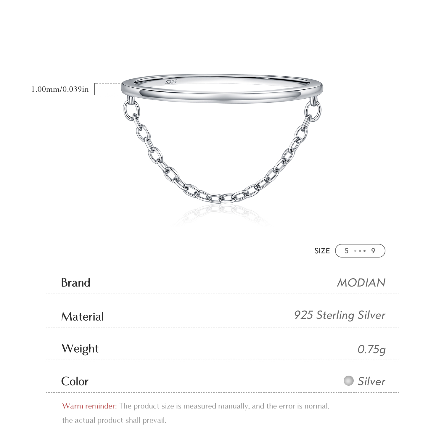 MODIAN 925 ayar gümüş püskül i - Minimalist Ring Stackable incelemesi ve fiyatı