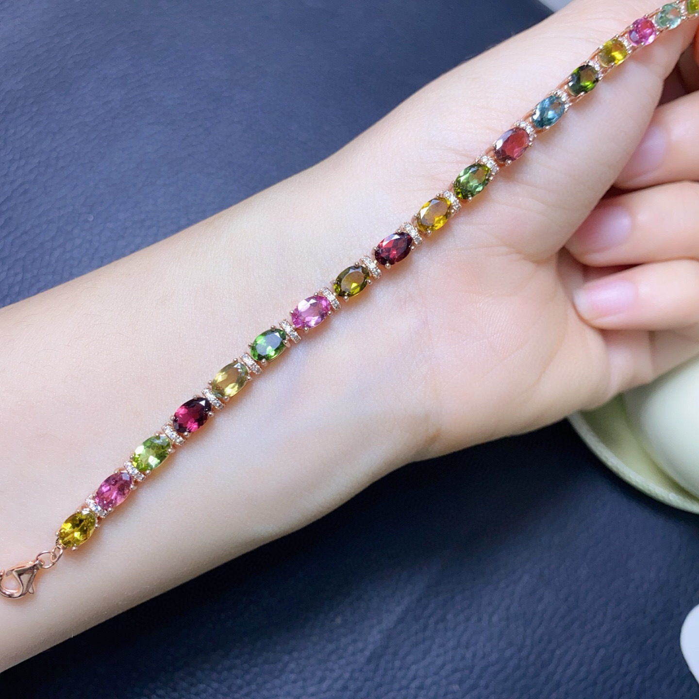 925 Gümüş Doğal Turmalin Bilek - Gemstone Bracelet Healing incelemesi ve fiyatı