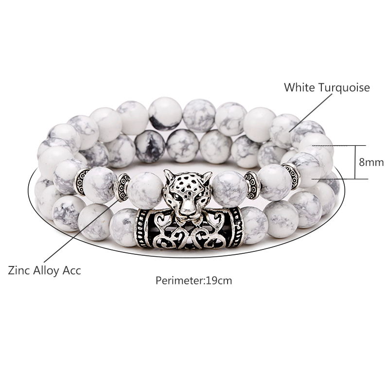 Premium 2 adet/takım Leopar Bo - Gemstone Bracelet Healing incelemesi ve fiyatı