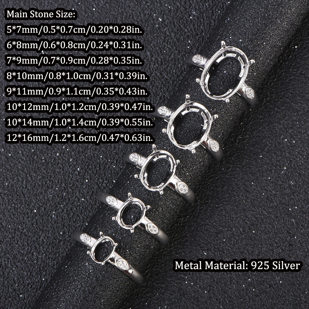 5x7-12x16mm Yüzük Boş 925 Ayar - Sterling Silver Ring incelemesi ve fiyatı