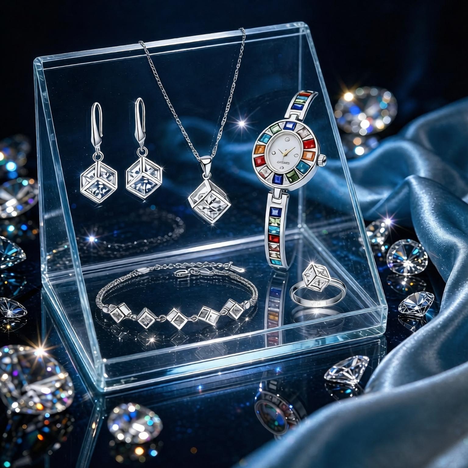 Lüks 925 Ayar Gümüş Geometrik  - Best Jewelry Watches Women incelemesi ve fiyatı