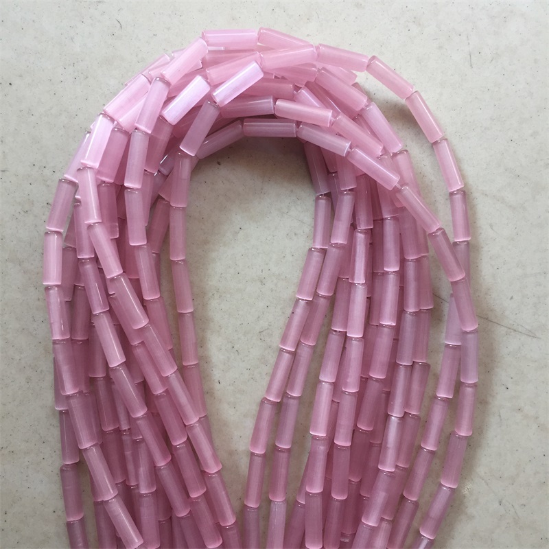 4*13MM tüp gül pembe kedi gözü - Gemstone Bracelet Healing incelemesi ve fiyatı