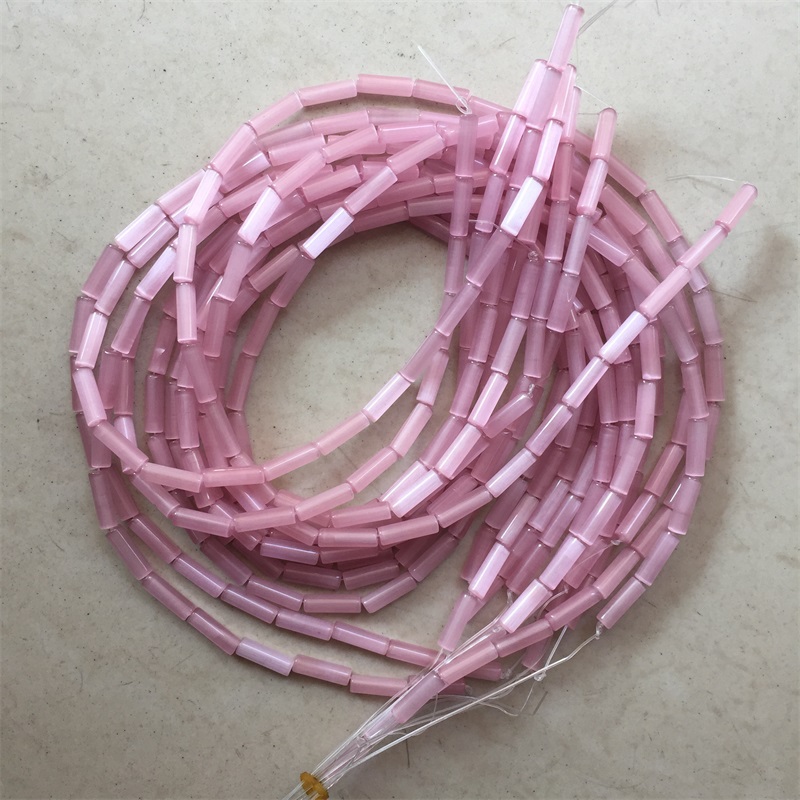 4*13MM tüp gül pembe kedi gözü - Gemstone Bracelet Healing incelemesi ve fiyatı