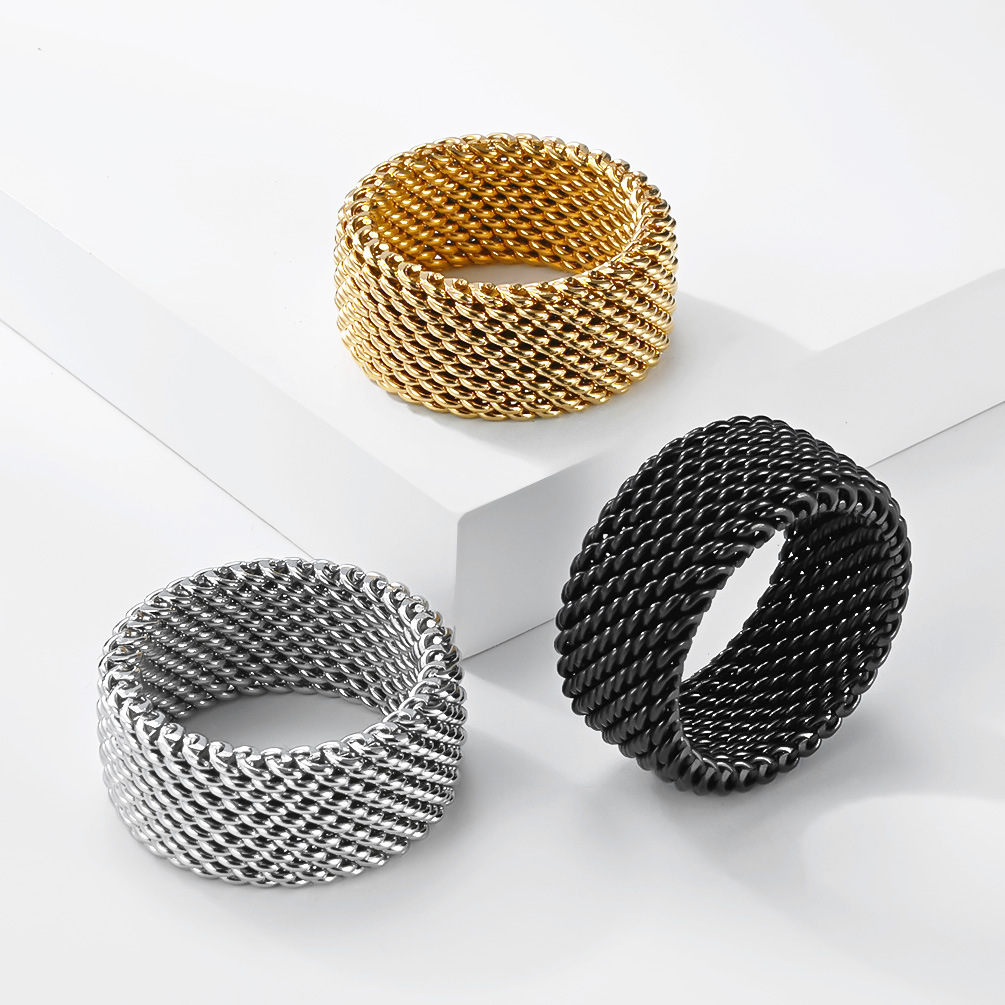 Trendy Paslanmaz Çelik Dokuma  - Minimalist Ring Stackable incelemesi ve fiyatı