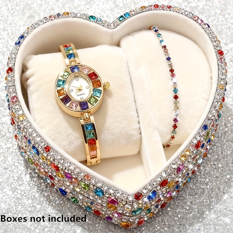 2 adet zarif renkli taklidi ka - Mystery Jewelry Jar Watches incelemesi ve fiyatı