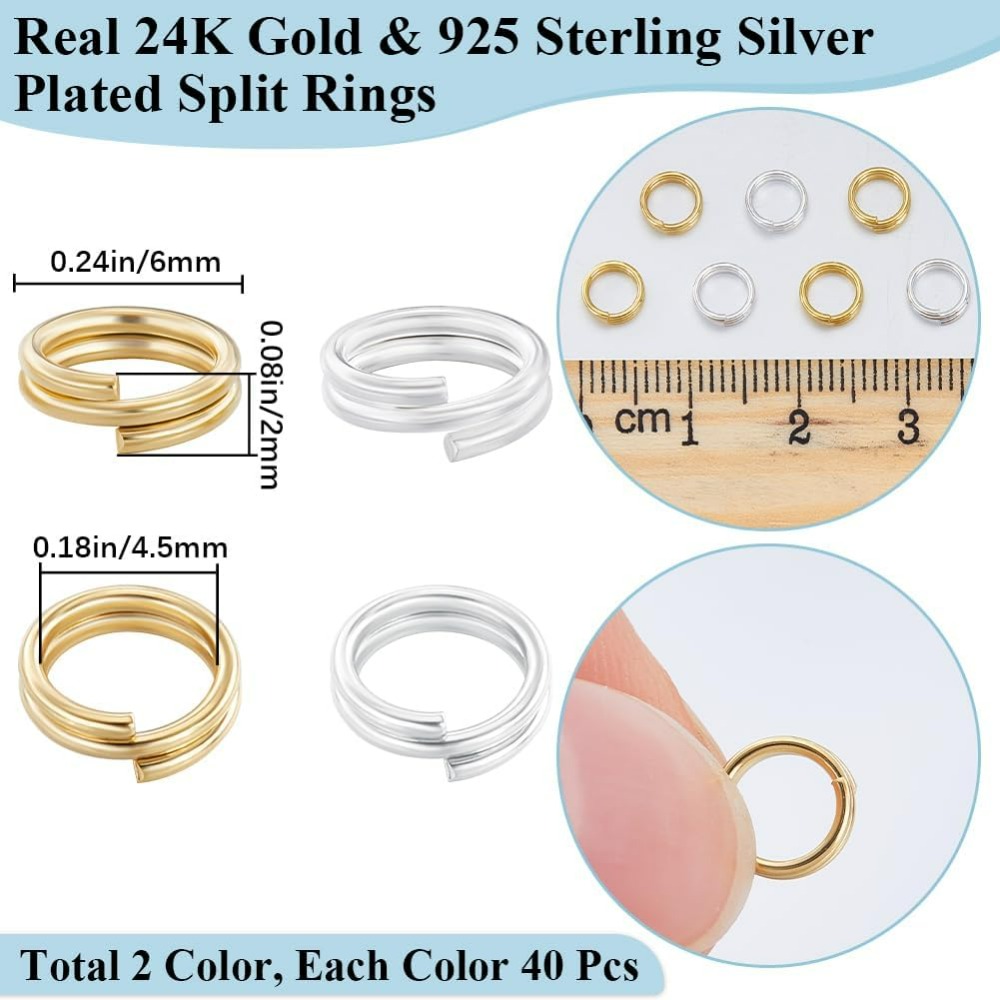 1 kutu 80 adet bölünmüş atlama - Sterling Silver Ring incelemesi ve fiyatı