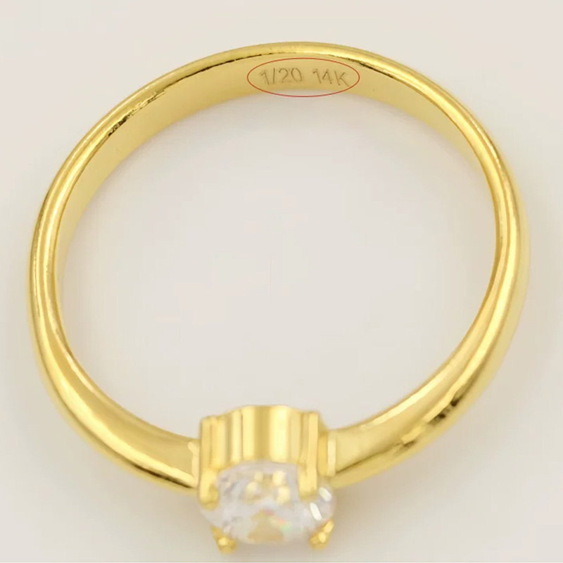 14K Altın Kaplama 5A CZ Kadın  - Minimalist Ring Stackable incelemesi ve fiyatı