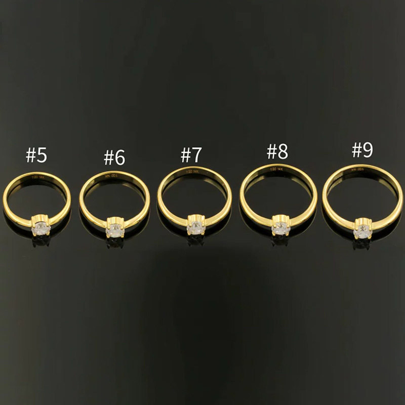 14K Altın Kaplama 5A CZ Kadın  - Minimalist Ring Stackable incelemesi ve fiyatı