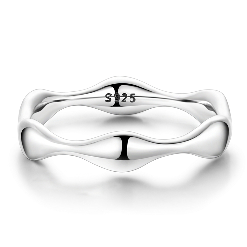 925 Ayar Gümüş Dalgalı Düzensi - Minimalist Ring Stackable incelemesi ve fiyatı