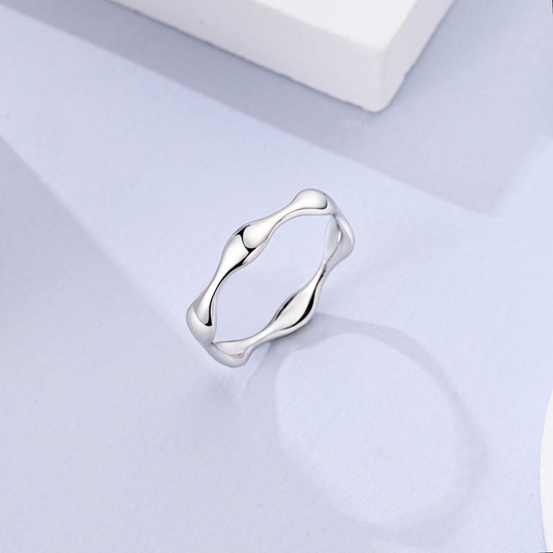 925 Ayar Gümüş Dalgalı Düzensi - Minimalist Ring Stackable incelemesi ve fiyatı