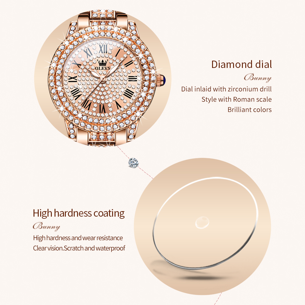 OLEVS 9943 Lüks Tüm Elmas Orij - Jewelry Watches For Women incelemesi ve fiyatı