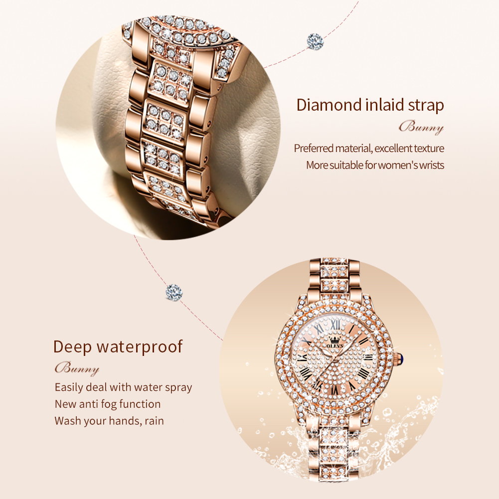 OLEVS 9943 Lüks Tüm Elmas Orij - Jewelry Watches For Women incelemesi ve fiyatı