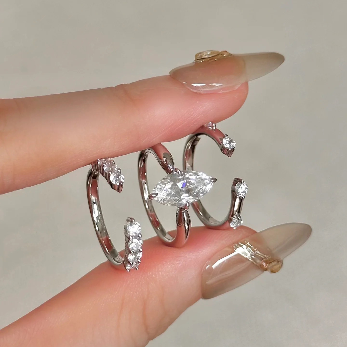 Minimalist Tarz Üçü Bir Arada  - Minimalist Ring Stackable incelemesi ve fiyatı