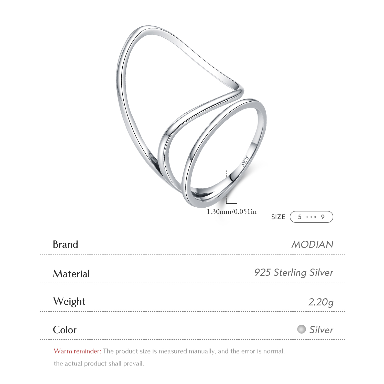 MODIAN 925 Ayar Gümüş Minimali - Minimalist Ring Stackable incelemesi ve fiyatı